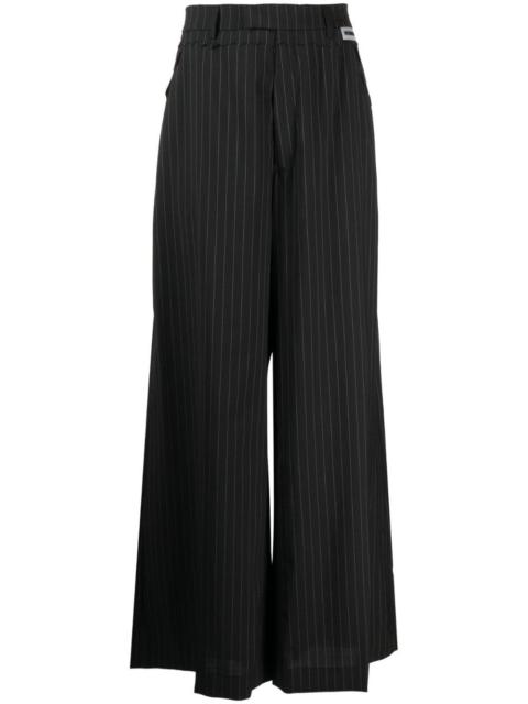 VETEMENTS pinstripe wide-leg trousers