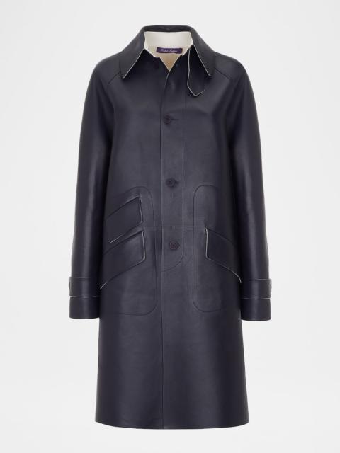 Ralph Lauren Ottis Lambskin Balmacaan Coat