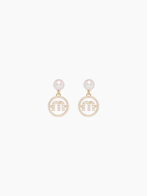Miu Miu Miu Pearl pendant earrings