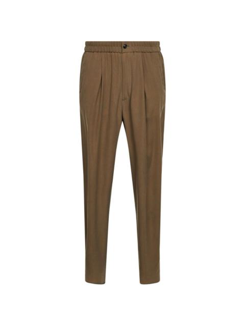GIORGIO ARMANI pleated elasticated-waistband trousers