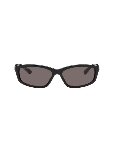 BALENCIAGA Black Rectangular Sunglasses