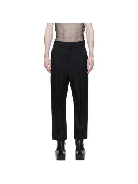 RANDOM IDENTITIES Black Slim-Fit Trousers