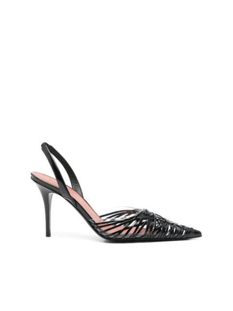 Amina Muaddi 90mm Lori slingback pumps