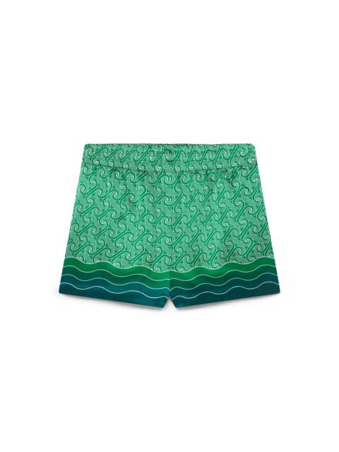 CASABLANCA Column Monogram Silk Shorts