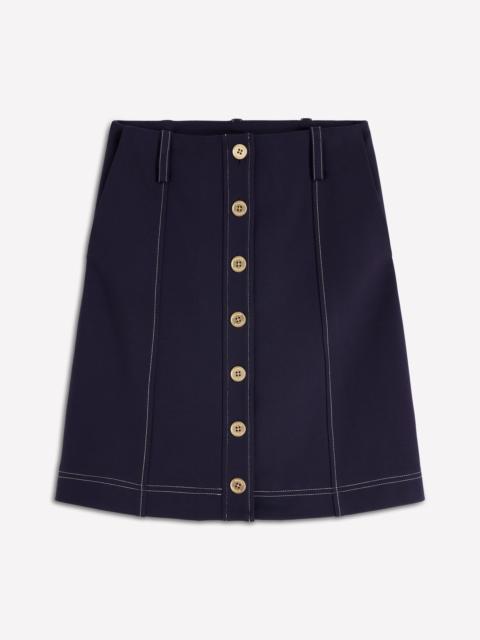 BODEN Contrast Stitch Ponte Skirt-Navy