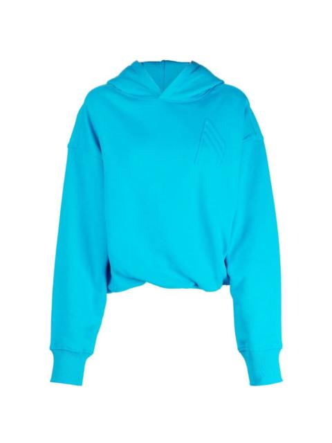 embossed-logo cotton hoodie