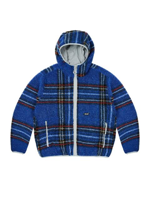 PALACE REVERSIBLE CHECK FLEECE JACKET BLUE