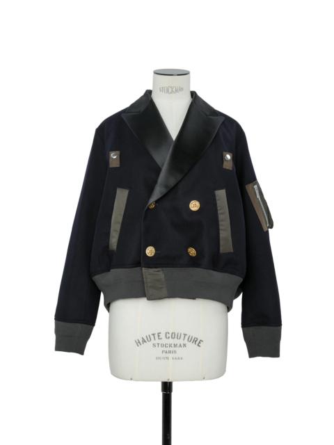 sacai Wool Flannel x Nylon Twill Jacket