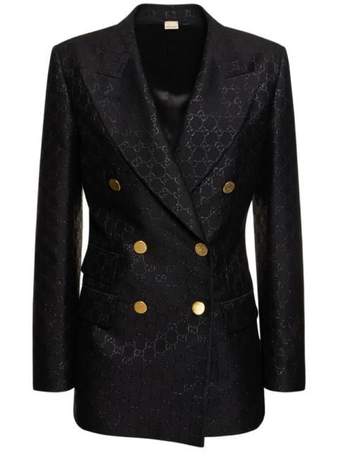 GUCCI GG lamé wool blend jacket