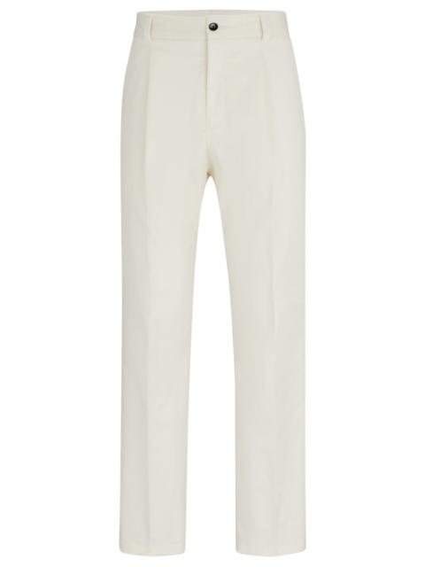 HUGO FORMAL TROUSERS IN PERFORMANCE-STRETCH COTTON