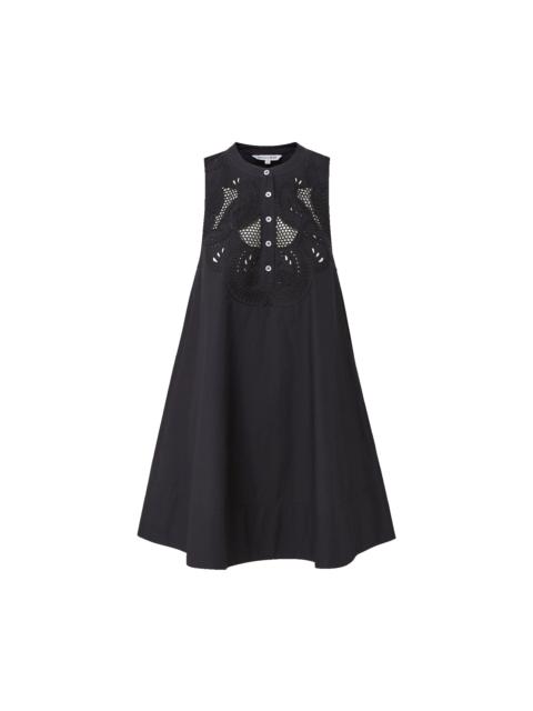 VERONICA BEARD HALEEM EYELET MINI DRESS