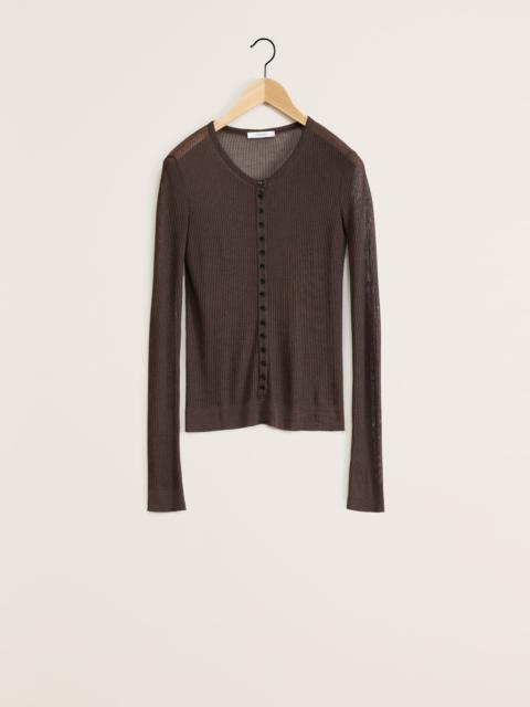 Lemaire SEAMLESS RIB TOP WITH BUTTONS