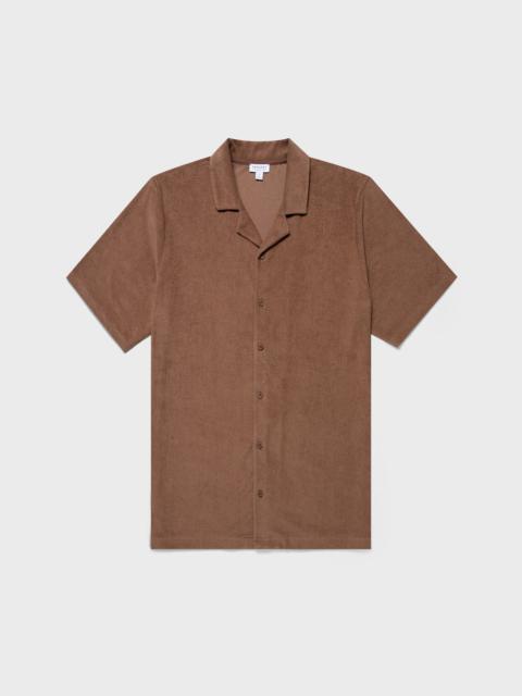Sunspel Towelling Camp Collar Shirt