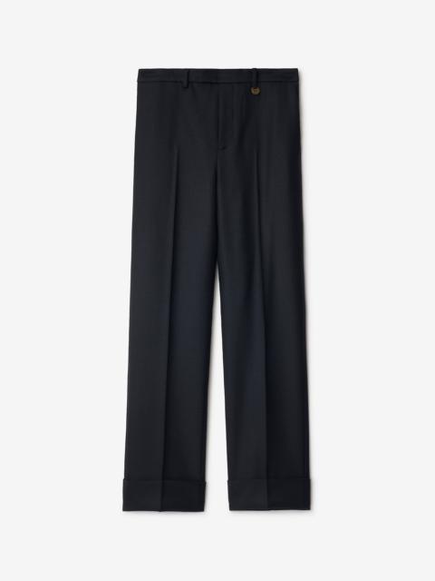 Burberry Check Wool Tailored Trousers
