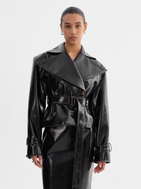 LAMARQUE DELANIA | Faux Patent Leather Trench Coat