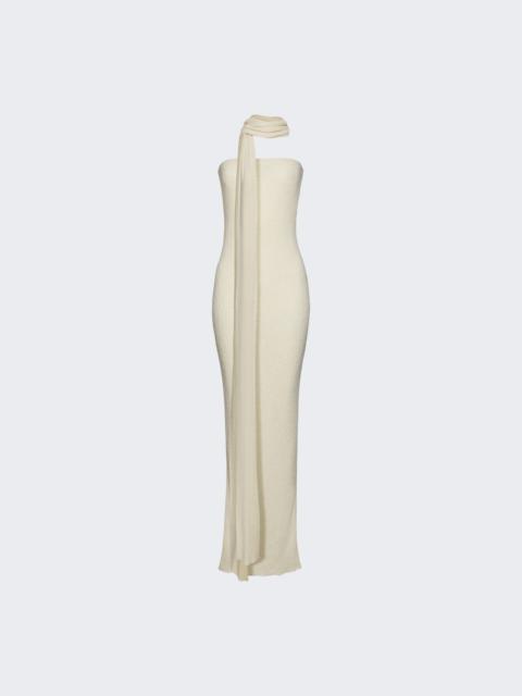 MAGDA BUTRYM Knit Tube Scarf Dress Cream