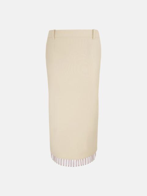 THE ATTICO BEIGE MIDI SKIRT