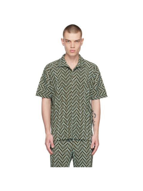 ISSEY MIYAKE Green & Blue Cedar Shirt