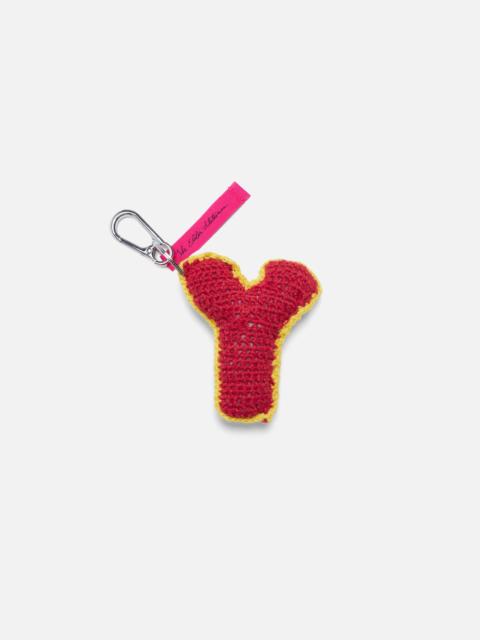 The Elder Statesman CROCHET LETTER KEYCHAIN CHARM