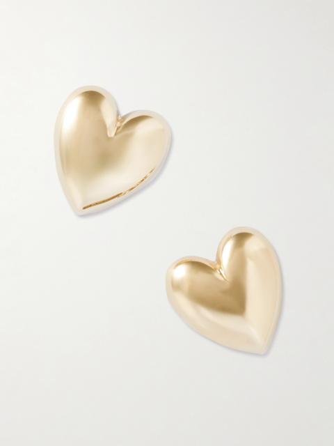 JENNIFER FISHER Small Puffy Hearts Gold-plated Earrings
