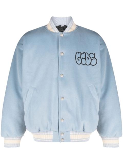 GCDS graffit-logo Varsity bomber jacket