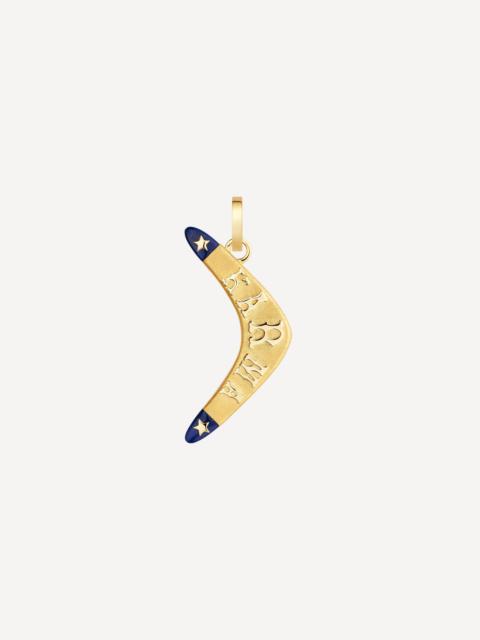 MARIE LICHTENBERG 18ct Gold Lapis Karma Charm
