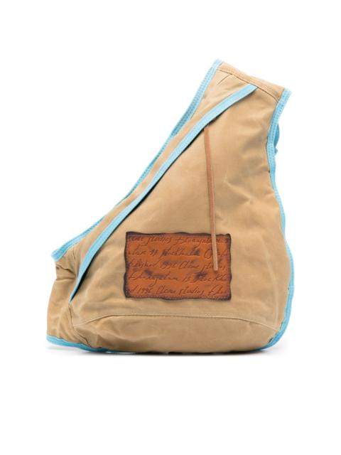 logo-patch sling backpack