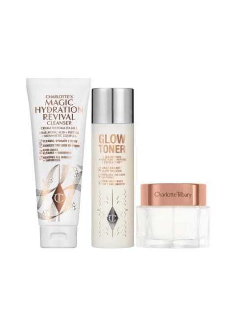 Charlotte Tilbury CHARLOTTE’S MAGIC MINI CLEANSE, TONE & GLOW SET SKINCARE KIT