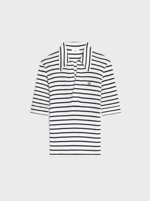 CELINE polo shirt IN striped silk jersey