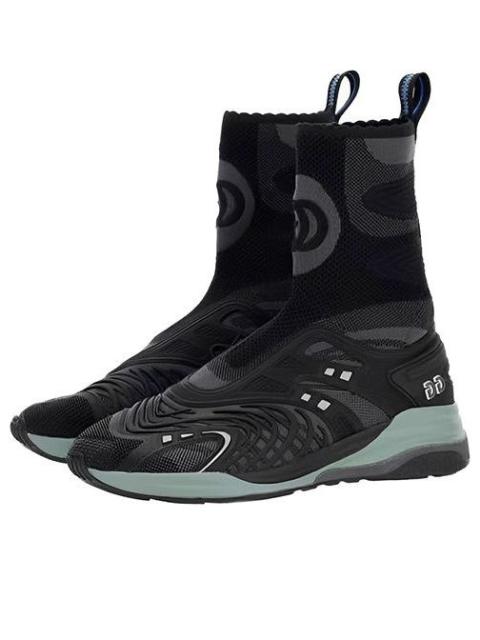 GUCCI (WMNS) Gucci Ultrapace R Mid Top Sock Sneakers 'Black Grey' 663725-2TK10-8895