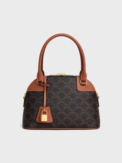 CELINE SMALL BOWLING IN Triomphe Canvas and Calfskin