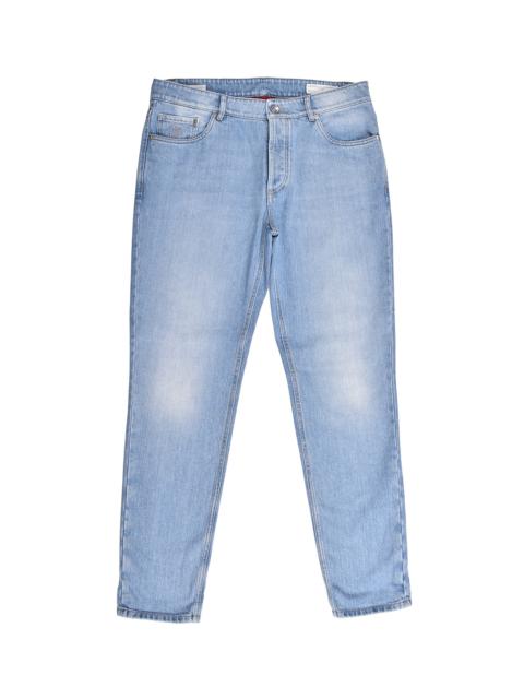 Brunello Cucinelli Light Denim Traditional Fit Jeans "Light Blue" BRUN202