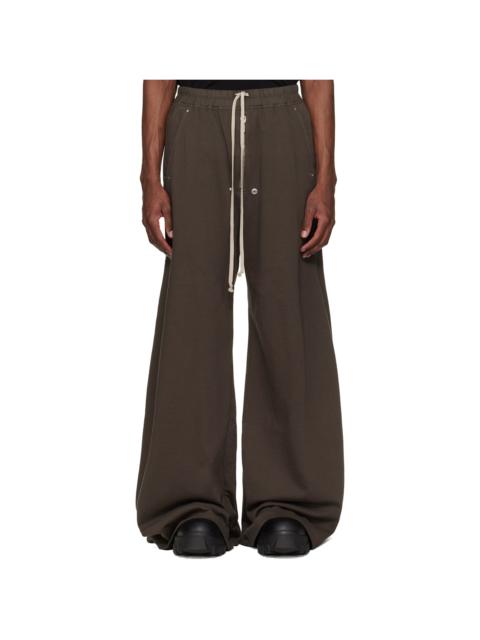 Rick Owens DRKSHDW Brown Temple Geth Belas Sweatpants