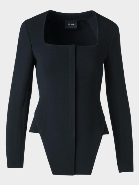 AKRIS Desiree Double-Face Trapezoid Jacket