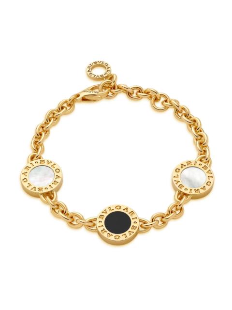 BVLGARI Women's 18K Yellow Gold, Mother-Of-Pearl & Black Onyx Charm Bracelet - Yellow Gold