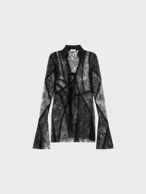 Blumarine PATCHWORK EFFECT LACE MIX SHIRT