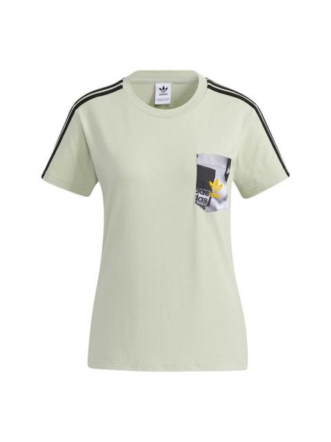 adidas (WMNS) adidas Originals Trefoil Short Sleeve T-shirt 'Light Green' HA1491