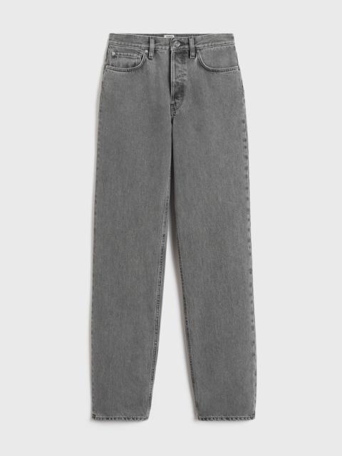 Classic cut denim full length mid grey