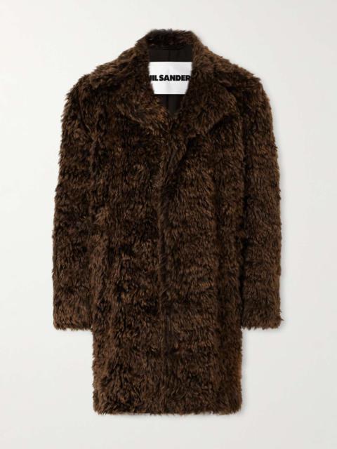 Oversized Mohair and Cotton-Blend Coat