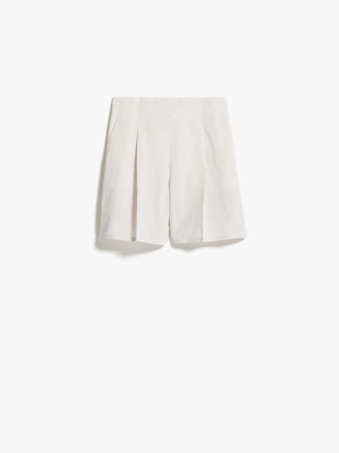 Max Mara CANALE Cotton seersucker shorts