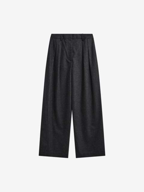 The Frankie Shop Ripley Flannel Pleated Trousers - Dark Grey