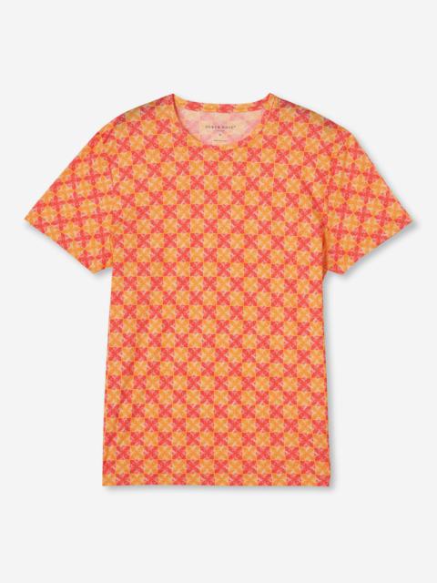 Derek Rose Men's T-Shirt Robin 10 Pima Cotton Multi