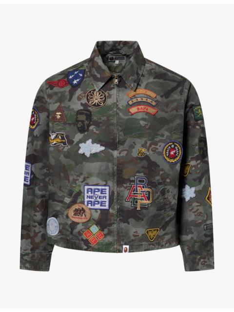 A BATHING APE® Hybrid Camo Multi Badge Cotton Jacket