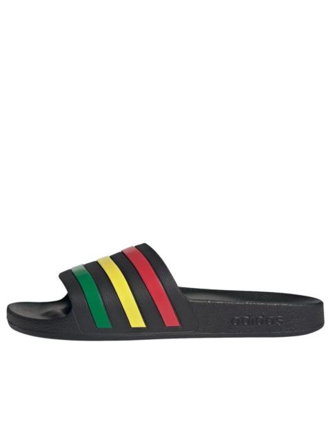 adidas adidas Adilette Aqua Slides 'Core Black Green Ruby' HQ2449