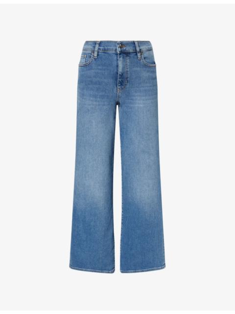 FRAME Le Slim Palazzo Wide-Leg Cotton Denim Jeans