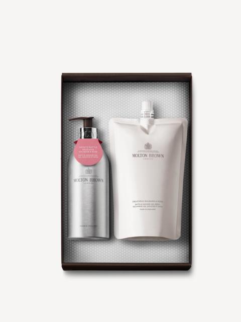Molton Brown Delicious Rhubarb & Rose Infinite Bottle Body Care Gift Set