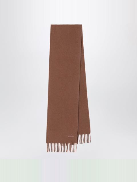 Max Mara Camel fringed wool scarf