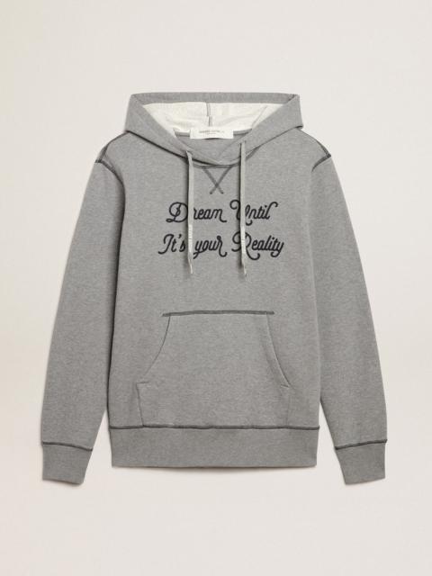 Golden Goose Gray melange cotton sweatshirt with hood