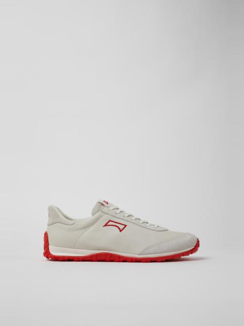 CAMPER Drift Walk White Leather and Nubuck Sneakers for Men.