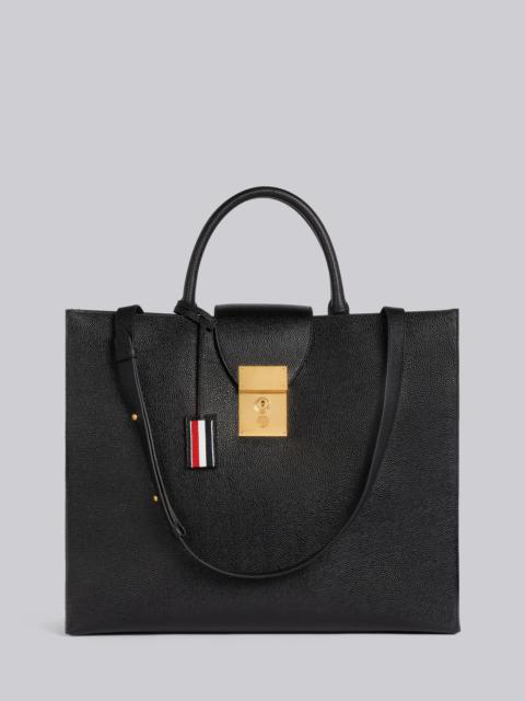 Black Pebble Grain Leather Mr. Thom Tote